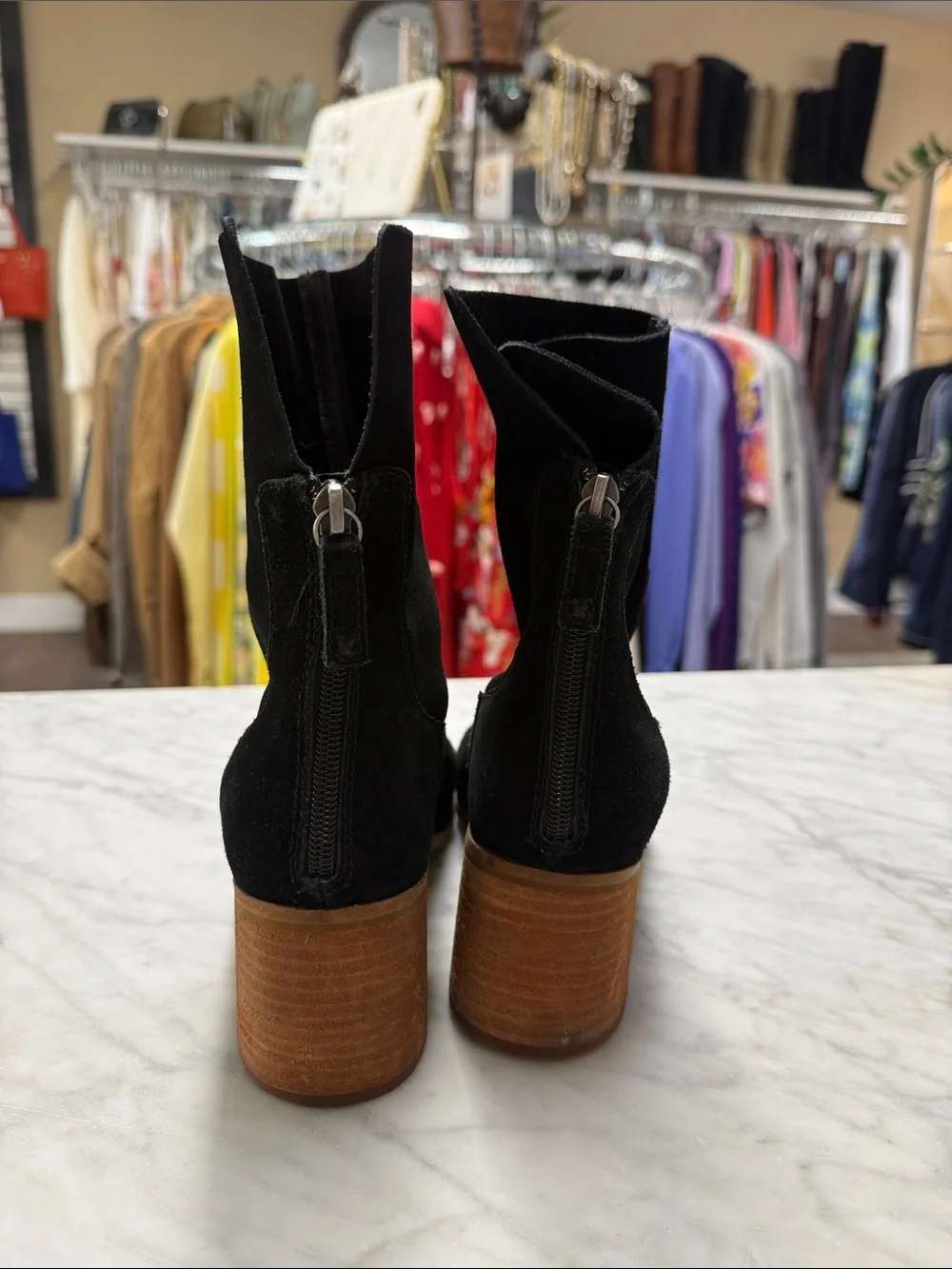 Kelsi Dagger Brooklyn Island Bootie in Black Suede Size 8.5